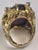 1960s Mid-Century Brutalist-Style Purple Sapphire, 18k Yellow Gold and Diamond Ring, Size 7 - For Sale - Image 5 of 6