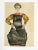 Artist: Egon Schiele Country: Austria Title: Seated girl in black apron Medium: Offset – 12 Paper: Heavy paper 16 x 12...
