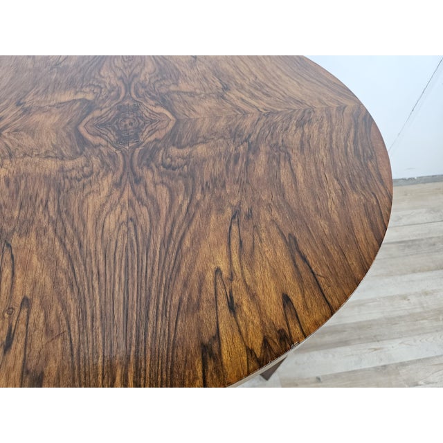Art Deco Round Coffee Table in Walnut, 1940s For Sale - Image 10 of 18