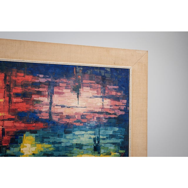 Abstract Composition, 1980s, Oil on Canvas For Sale - Image 11 of 14
