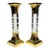 Lucite and Brass Large Candle Holders Candlesticks 1970s. Mid Century For Sale