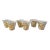 Modern Gold Numbered Porcelain Turkish/Expresso Coffee/Tea Cups, Set of 6 For Sale