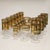 Set of 20 Pieces Vintage Culver Starlyte Green Collection Heavy 22k Gold Stripe Stemware Glasses For Sale - Image 9 of 10