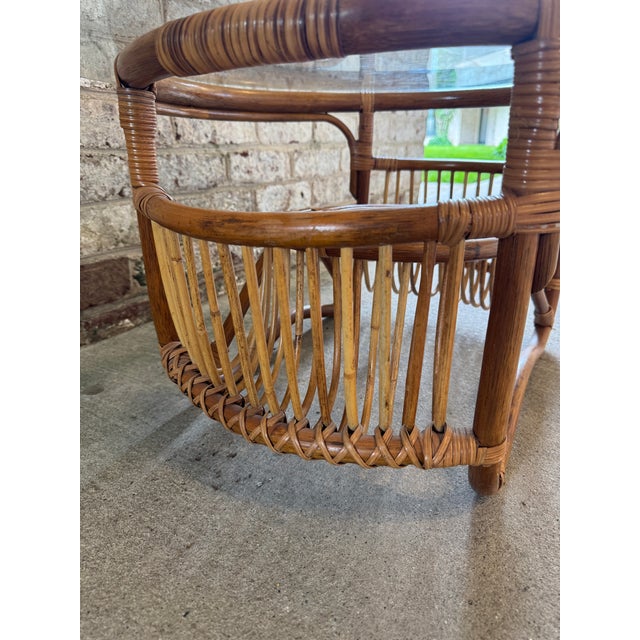 Camel Vintage Bamboo Coffee Table For Sale - Image 8 of 18