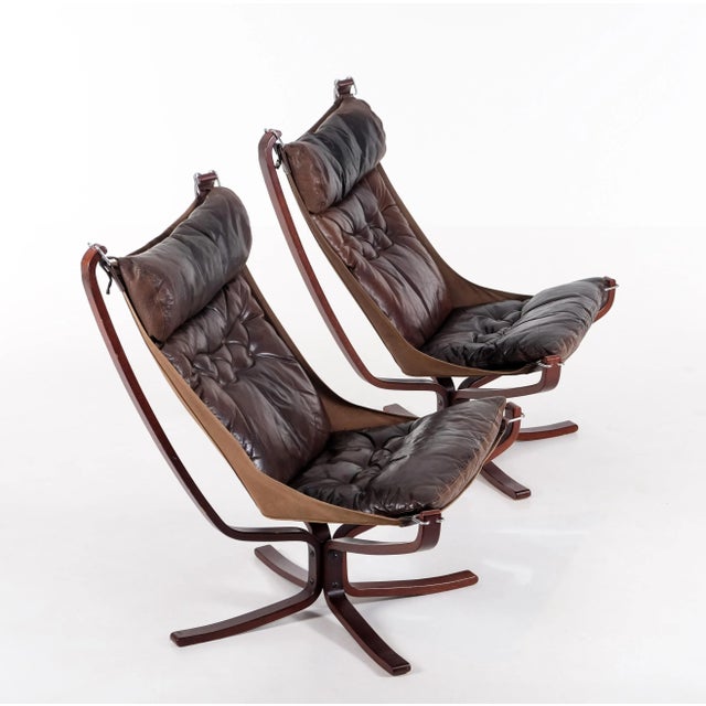 Set of Falcon Easy Chairs attributed to Sigurd Resell, Norway, 1970s For Sale - Image 6 of 10
