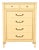 Henredon French Regency Louis XVI Cream Lacquered Highboy Dresser, Circa 1960s For Sale
