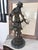 Stone Antique A. Moreau “Morning” Signed Bronze Sculpture on Green Marble For Sale - Image 7 of 7