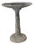 French Modern Cast Stone Textured Stone & Pebble Birdbath/ Planter For Sale