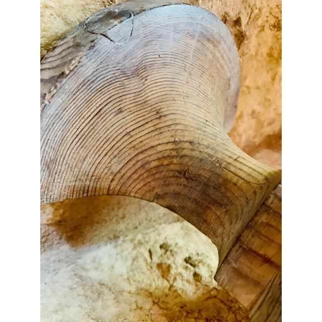 19th Century Antique English Turned Wood Staircase Newel Finial For Sale - Image 4 of 12