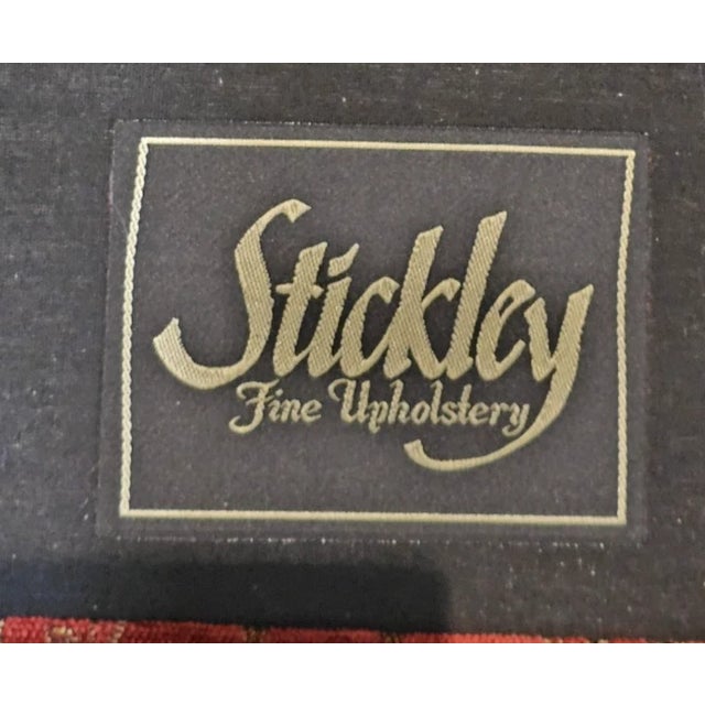 Stickley Large Arm Chair With Matching Ottoman Footstool Made in North Carolina For Sale - Image 11 of 16