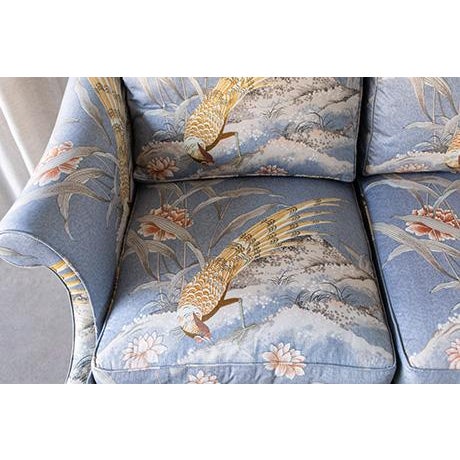 20th Century Southwood & Co Postmodern Pheasant Floral Sofa For Sale - Image 10 of 13