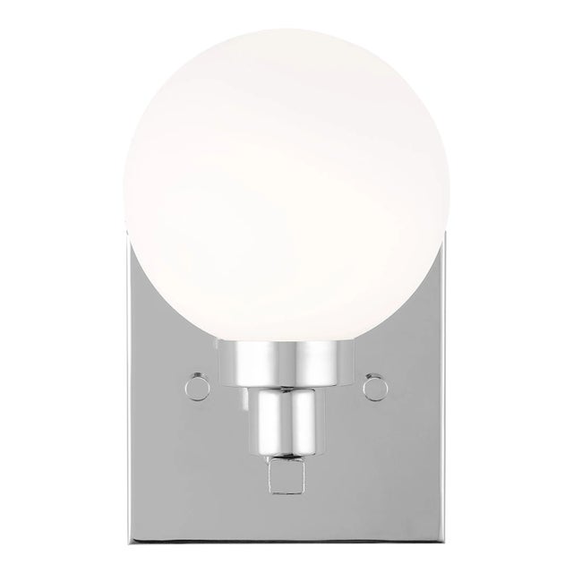 Sean Lavin By Visual Comfort Studio Clybourn 1-Light Bath Vanity Sconce in Chrome For Sale