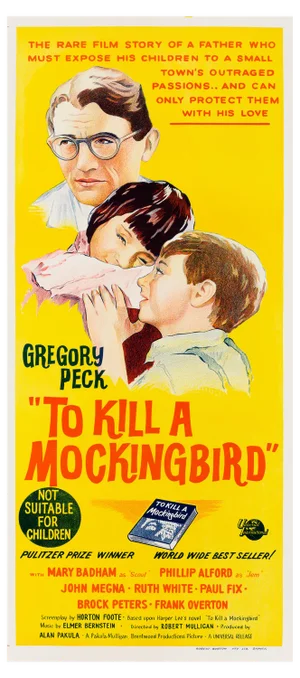 "To Kill a Mockingbird" Original Vintage Movie Poster, Australian, 1964