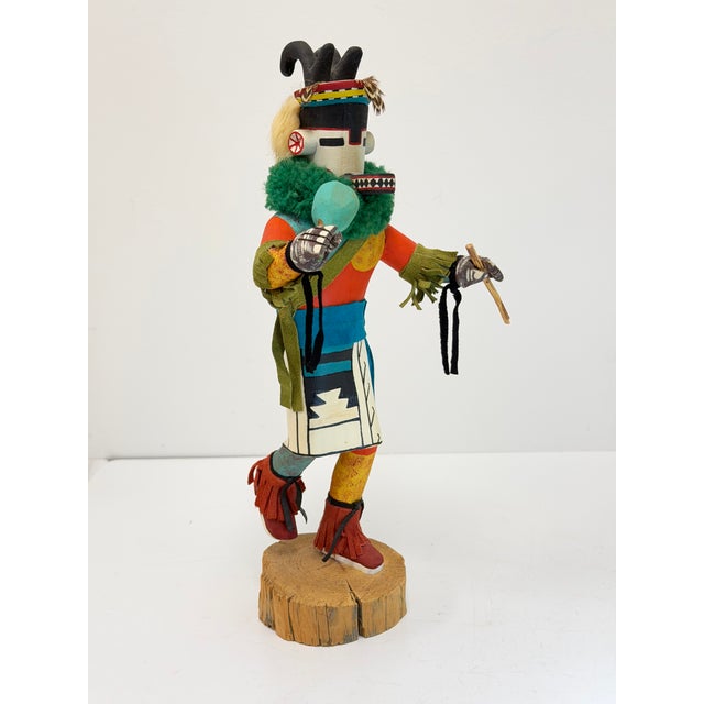 1980s Vintage Antelope Hopi Kachina Doll Signed f.g., 12.5" Tall For Sale - Image 5 of 9