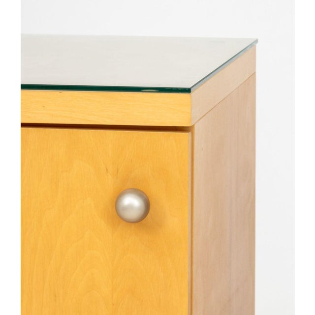 Art Deco Art Deco Style Blonde Wood Cabinets, Pair For Sale - Image 3 of 9