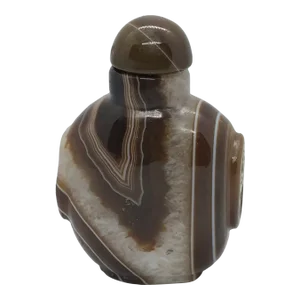 1970s Boswana Banded Agate Snuff Bottle