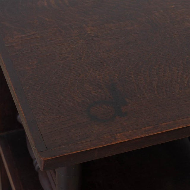 Pair of 1940s French Oak End Tables by Charles Dudouyt, Attributed For Sale - Image 12 of 15