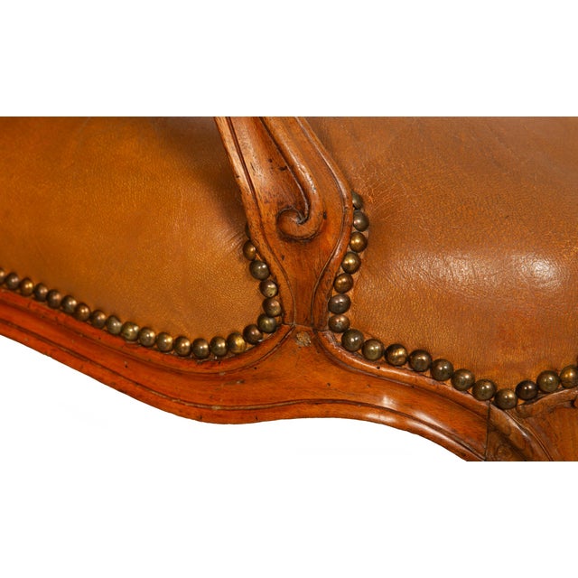 Pair of French Louis XV Carved Fauteuils Arm Chairs by Louis Cresson Ca. 1750 For Sale - Image 13 of 18