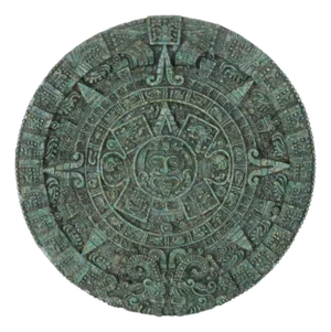 Vintage Aztec Mayan Sun Stone Calendar, Circa 1970's