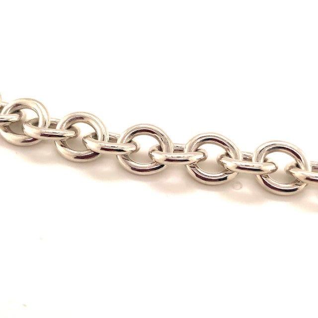 1990s Tiffany & Co. Estate Sterling Silver Bracelet 34.2 Grams For Sale - Image 11 of 12