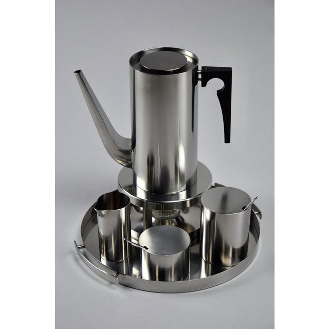 Coffee and Tea Set by Arne Jacobsen for Stelton, 1992, Set of 9 For Sale - Image 12 of 15