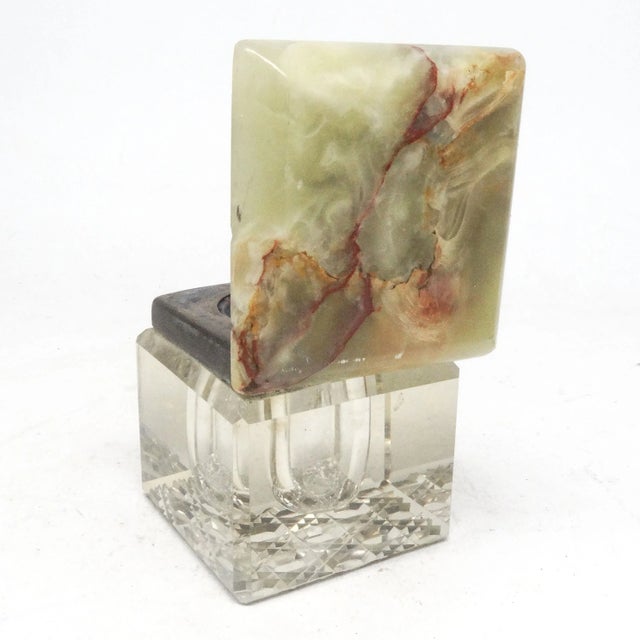 Art Deco Crystal Inkwell, Germany, 1930s, in Good conditions. Designed 1920 to 1949