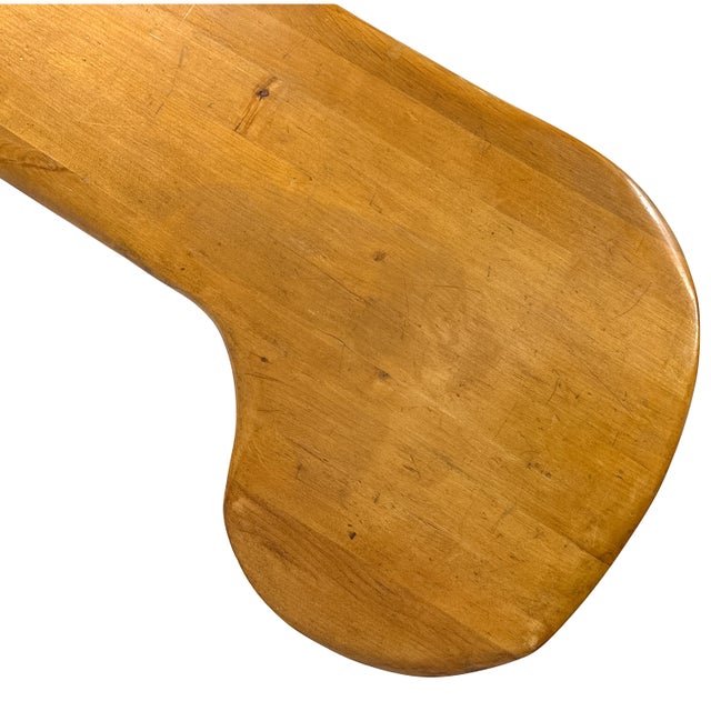 Vintage 1950s Mid-Century Freeform Biomorphic Maple Forme Libre Coffee Table - Van Sciver - Kidney Puddle Boomerang Occasional Tripod Table For Sale - Image 16 of 18