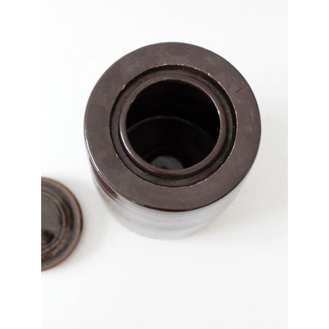 Vintage Studio Pottery Lidded Canister For Sale - Image 9 of 11