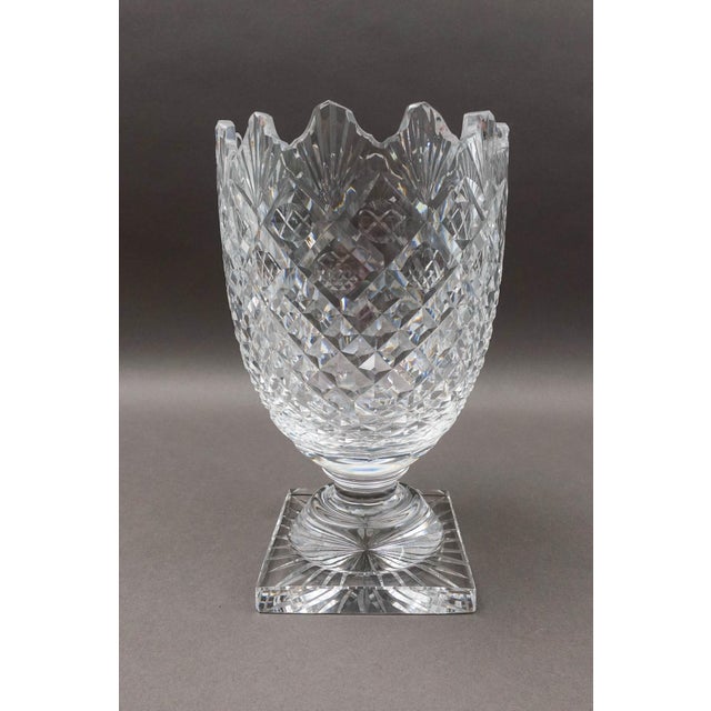 Waterford Vintage Waterford Ireland Master Cutter Collection Footed Crystal Vase For Sale - Image 4 of 10
