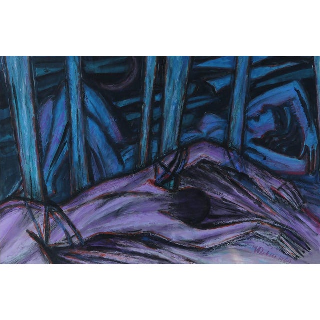 Paper Emil Betzler, Harlequins 1, German Expressionist Painting For Sale - Image 7 of 8