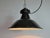Industrial Black Enamel Pendant Lamps with Cast Iron Top, 1950s, Set of 4 For Sale - Image 16 of 18