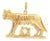Late 20th Century 18k Gold Romulus and Remus Charm For Sale