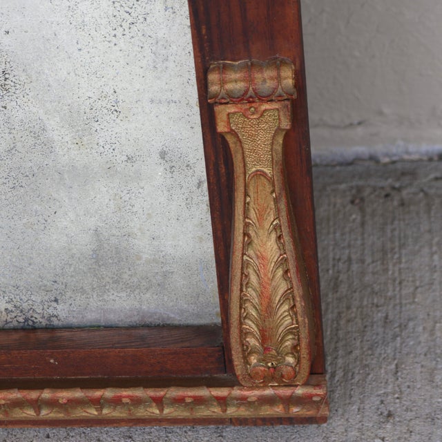 19th Century Lion Trim Entry/Pier Beveled Mirror For Sale - Image 9 of 17