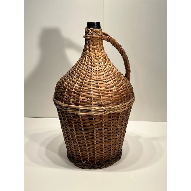 Kenneth Ludwig Chicago Vintage French Wicker Demi Johns #101 For Sale - Image 4 of 8