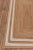 White Border Rectangle Jute Handmade Rug 9'x12' Ft. For Sale - Image 4 of 10