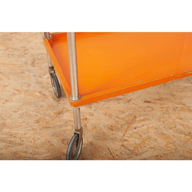 B47 Bar Trolley with Chrome-Plated Tubular Steel Frame, 1932, in Worn conditions. Designed 1920 to 1949 I have official...