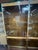 Mid-Century Modern Mid 20th Century Hollywood Regency Burl Wood and Brass Display Cabinet For Sale - Image 3 of 10