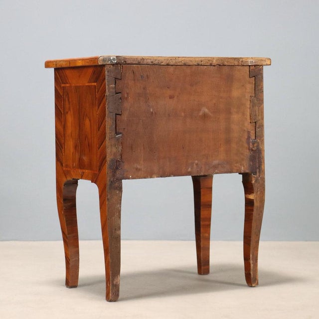 Brown Antique Baroque Rosewood Bedside Table, 18th Century For Sale - Image 8 of 9