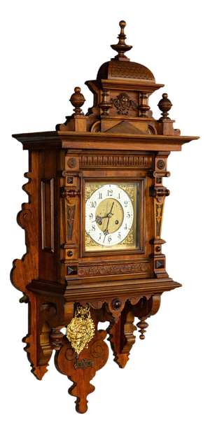 Gründerzeit Wall Clock, Late 19th Century