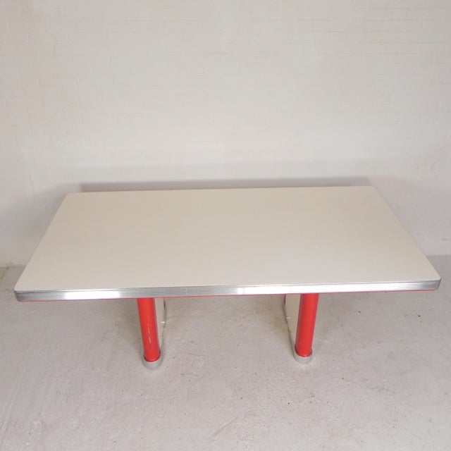 Metal Oda Dining Table with Aluminum Edge from Ahrend, 1950s For Sale - Image 7 of 18