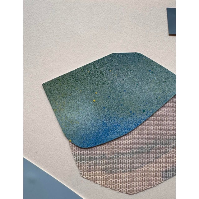 "Im Blue 2" Original Mixed-Media Collage on Paper by Zac Woodiel For Sale - Image 4 of 8