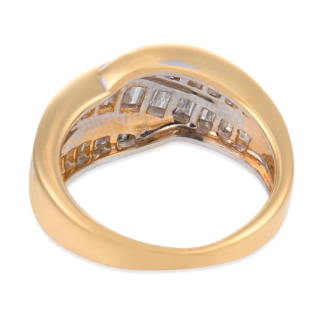 Vintage 2.10 Carat Diamond 14k Yellow Gold Band, Size 4.75 For Sale In Los Angeles - Image 6 of 7