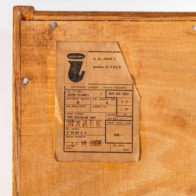 Brown Large Mid-Century Modern Cabinet in Oak, 1960s For Sale - Image 8 of 11