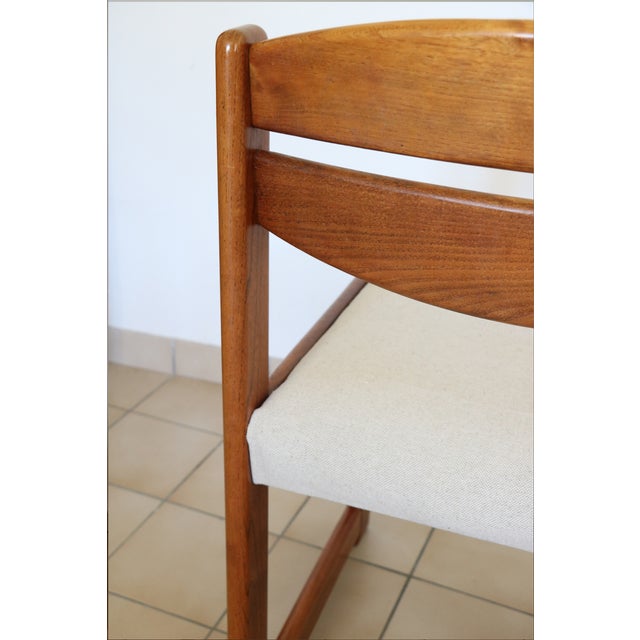 Vintage Chairs in Cotton and Linen Upholstery, 1970s, Set of 4 For Sale - Image 14 of 15