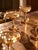 Contemporary Amber Smoked Etched Champagne Coupe Glasses - Set of 4 For Sale - Image 3 of 7