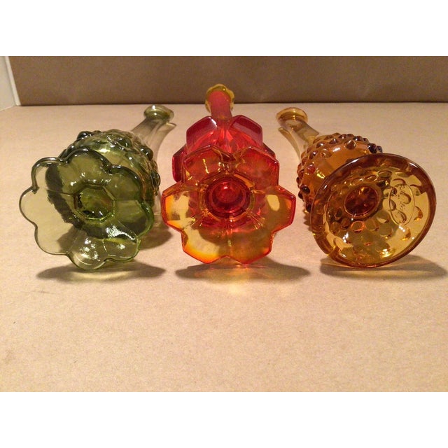 Vintage MCM Fenton *Hobnail Swung Glass Single Bud Vases-Set of 3 For Sale - Image 6 of 6