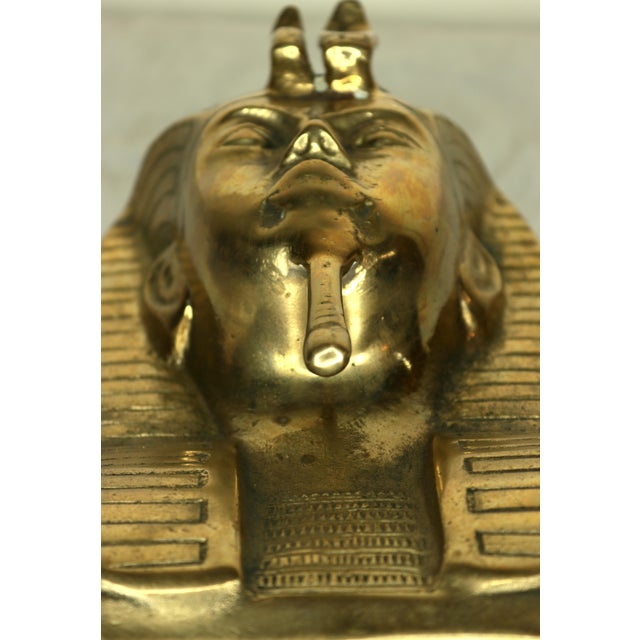 Treasures of Tutankhamun 1979 Traveling Museum Exhibition Bust –6.7 Lbs. For Sale - Image 9 of 14