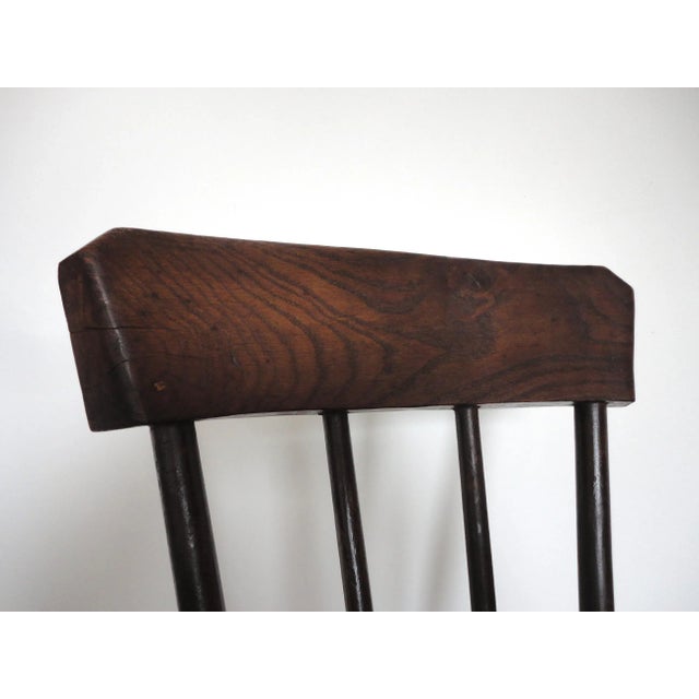 Wood Set of French Metal & Oak Chairs, 1929 For Sale - Image 7 of 10