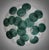 Art Deco Murano Glass Transparent and Green Chandelier, 2000 For Sale - Image 6 of 10