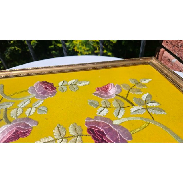 1920s Art Deco Wooden Tray with Embroidered Lion Paws, 1920s For Sale - Image 5 of 7